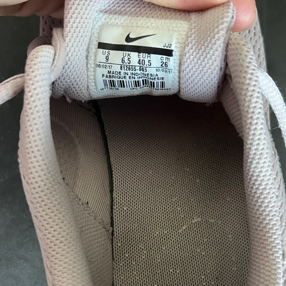 Rhinestone Nike Mauve Women's Sneakers with Silver Swoosh - Picture 13 of 13
